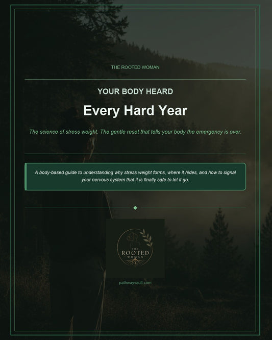 Your Body Heard Every Hard Year: The Rooted Woman Stress Weight & Somatic Reset Guide