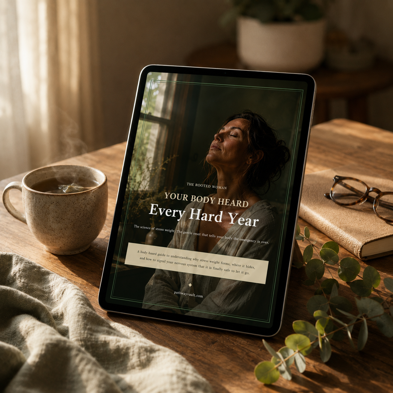 Your Body Heard Every Hard Year: The Rooted Woman Stress Weight & Somatic Reset Guide